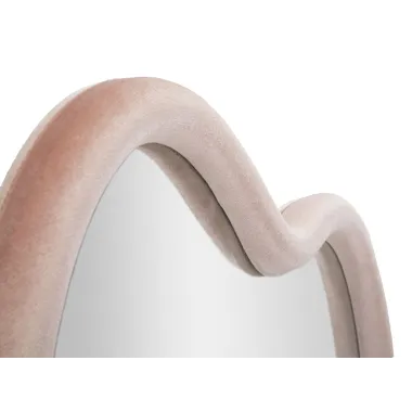 LUSTRO ZAWIESZANE CLOUD W RÓŻOWYM Aksamitnym CM 90X4X60 (WYMIARY LUSTRA CM 82X52)